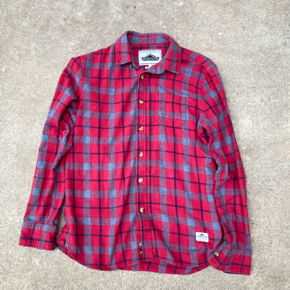 Penfield Button Down Flannel Shirt Size M